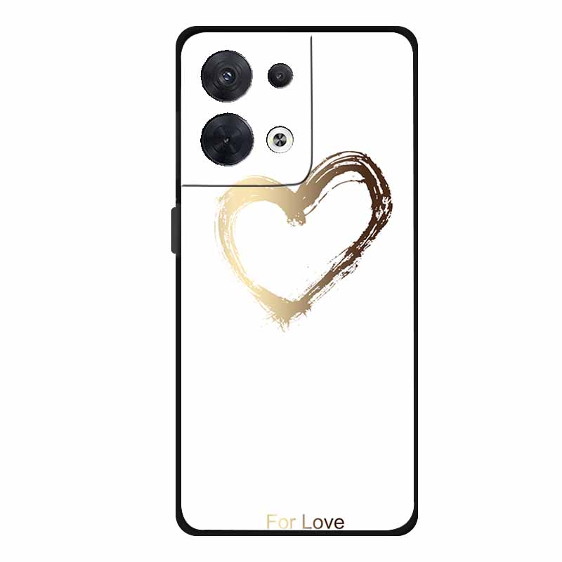 For Oppo Reno 8 5G Case Luxury Soft Silicone Love Back Cover for OPPO Reno8 Pro + Plus Coque Reno 8 Pro 5G Global CPH2359 Funda