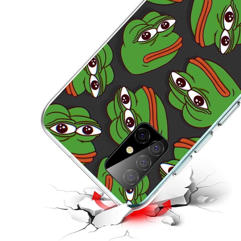 Cute Frogs Party Sad Pepe Phone Case For Samsung Galaxy A17 A16 A15 A14 A13 A57 A56 A55 A54 A53 A37 A36 A35 A34 A33 A26 A25 A24