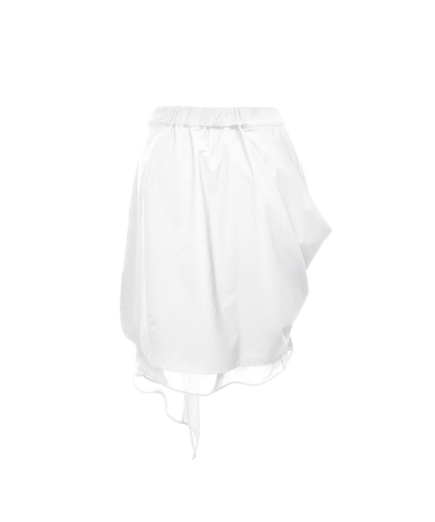 Jeongdo Draping Layers Skirt. White