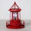 1PC LED Resina Solar Grande Farol Rotativo Torre Farol Luz de Paisagem para Jardim Exterior