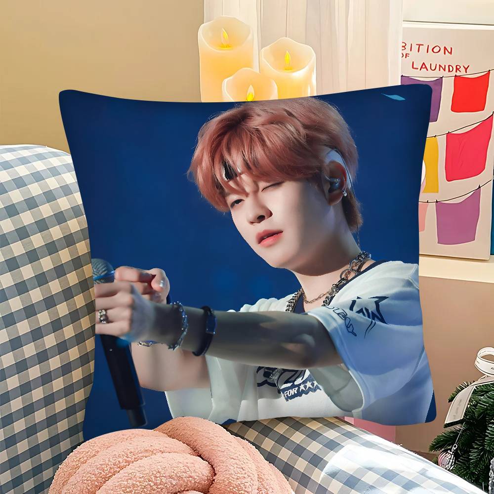 Seungmin Kpop Boy Pillow Case Square Pillow Bedroom Sofa Leisure Comfort Cushion Car Living Room Home Decoration