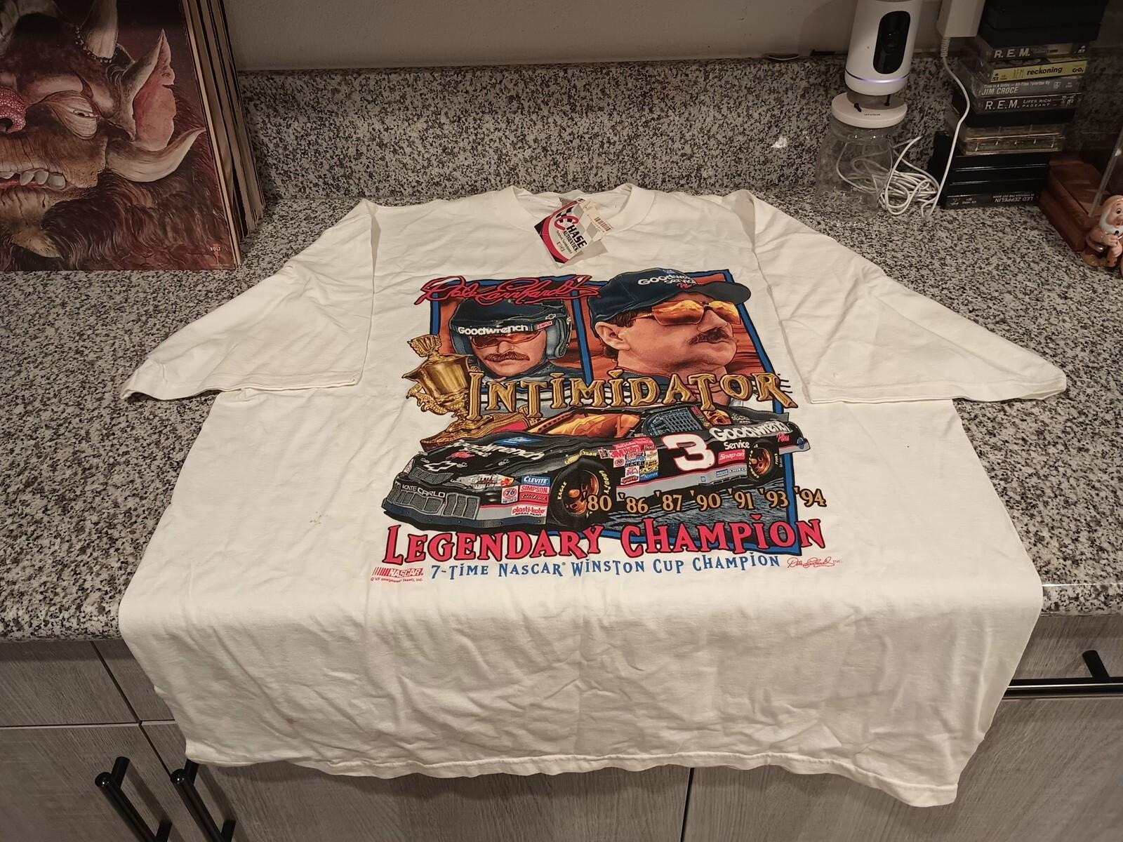 Dale Earnhardt Intimidator Legendary Champion Rare Nascar Chase White Shirt Xxl XL
