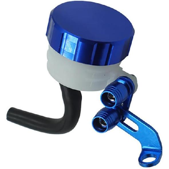 Motorcycle Brake Clutch Master Cylinder Fluid Reservoir Tank Oil Cup Universal for Motorcycle Motorbike Scooter (Blue)