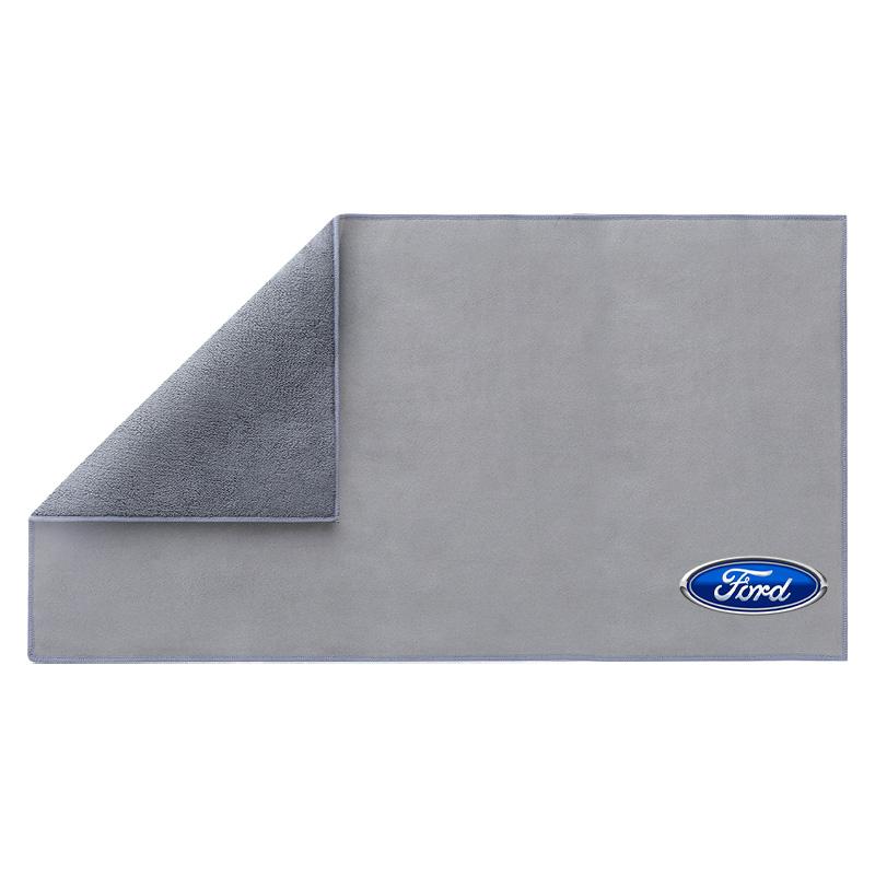 Plush Car Cleaning Towel Wipe Dry Cloth Absorb No Shed Lint Car Tools For Ford Focus Mk2 Mk3 Fiesta Ranger Mondeo S-MAX Kuga Mustang