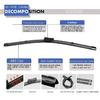 Wiper Blades For Volkswagen VW Touareg 7L 2003 - 2010 Front Rear Windshield Brushes Windscreen Car Accessories Cover Spring 2008
