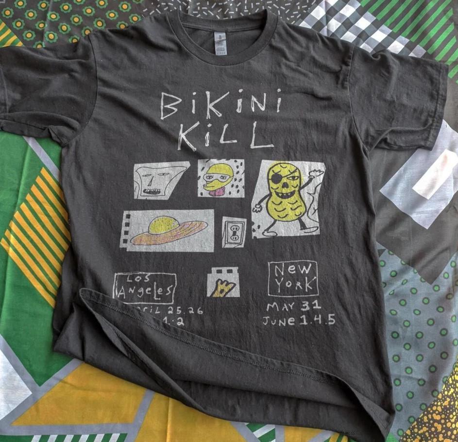Bikini kill rock band retro movie short sleeve T-shirt size S-5XL L