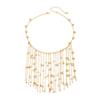 Salircon Fashion Creative Multi Layer Beaded Tassel Necklace Women Vintage Gold Color Clavicle Chain Party Jewelry Accessories
