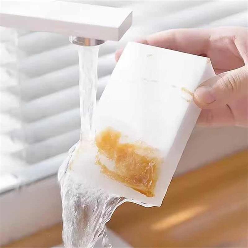 20/50/100pcs Magic Reusable Leather Shoes Stainless Steel Ceramic Wall Surface Marker Pen Oil Stain Cleaning Sponge Household Cleaning Tools