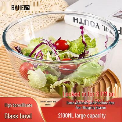 Baijie Hochborosilikatglas Misch- & Salatschüssel