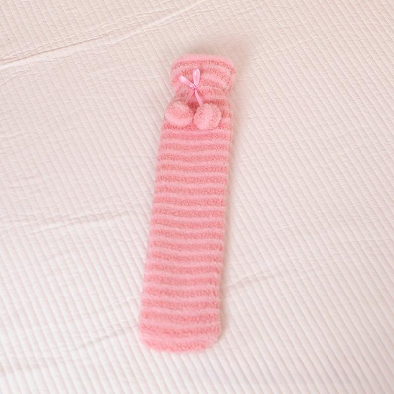 Cartoon Cat Shape Long Hot Water Bag With Soft Short Plush For Warmth And Gift Giving