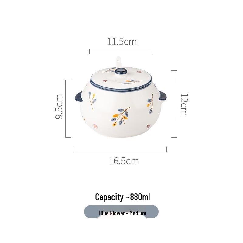 LISM Orange Blossom Ceramic Lard Pot