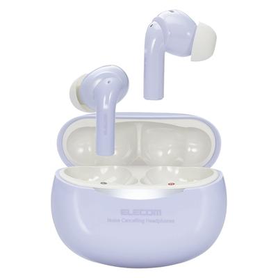 ELECOM Wireless Earphones Bluetooth 5.2 Noise Canceling Compatible AAC Compatible Lightweight Completely Wireless Earplug Mode External Sound Mode Pur