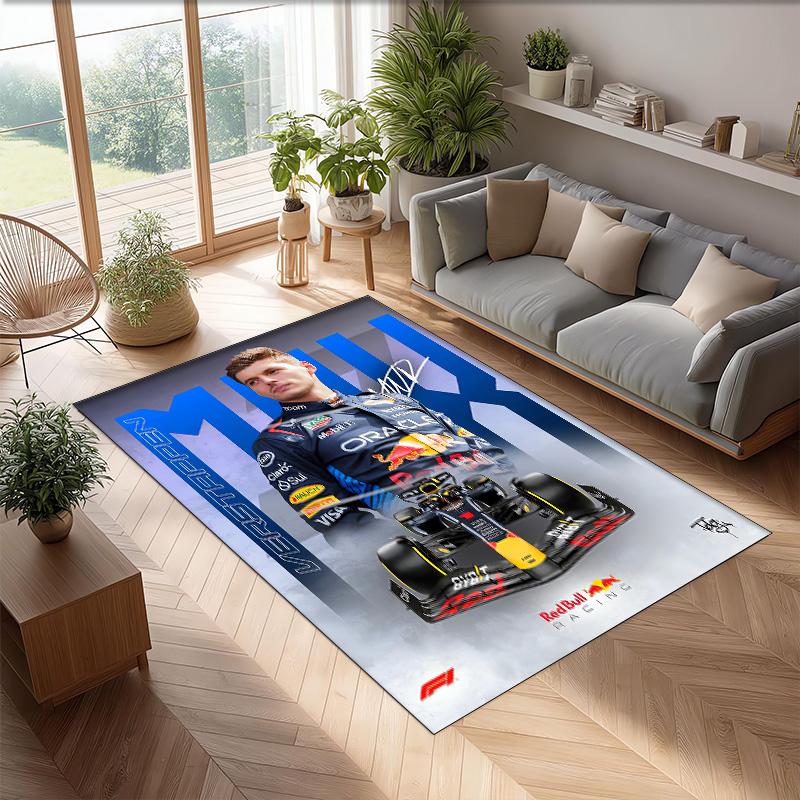 Max Verstappen Kryształowy Aksamitny Dywan Miękki Anty?Antypoślizgowa Mata Podłogowa Wygodny Dywanik do Wystroju Domu Salonu Sypialni