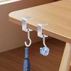 4pcs Removable Desk Hooks: Backpack Hanger & Headphone Stand, Portable Student Organizer