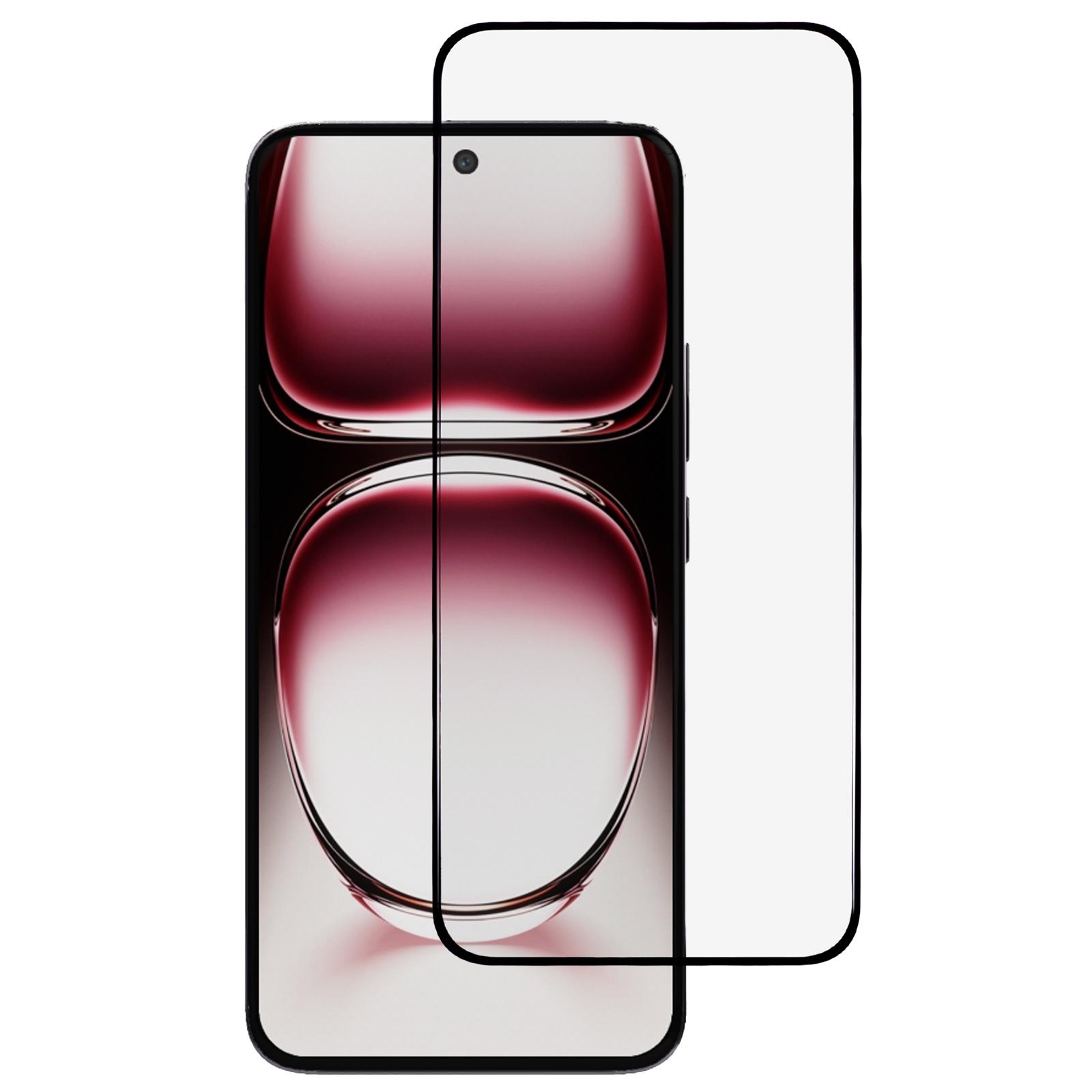 

For Oppo Reno12 Pro 5G (Global) Screen Protector Black Edge Full Glue Curved Tempered Glass Clear Film Type A