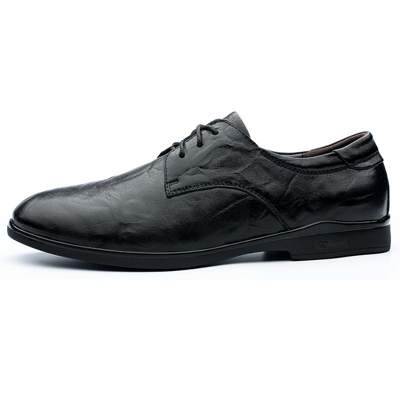 2024Brand Classic Man Round Toe Dress Shoes Genuine Leather Wedding Shoes Oxford Formal Shoes Big Size British Style Gents Shoes