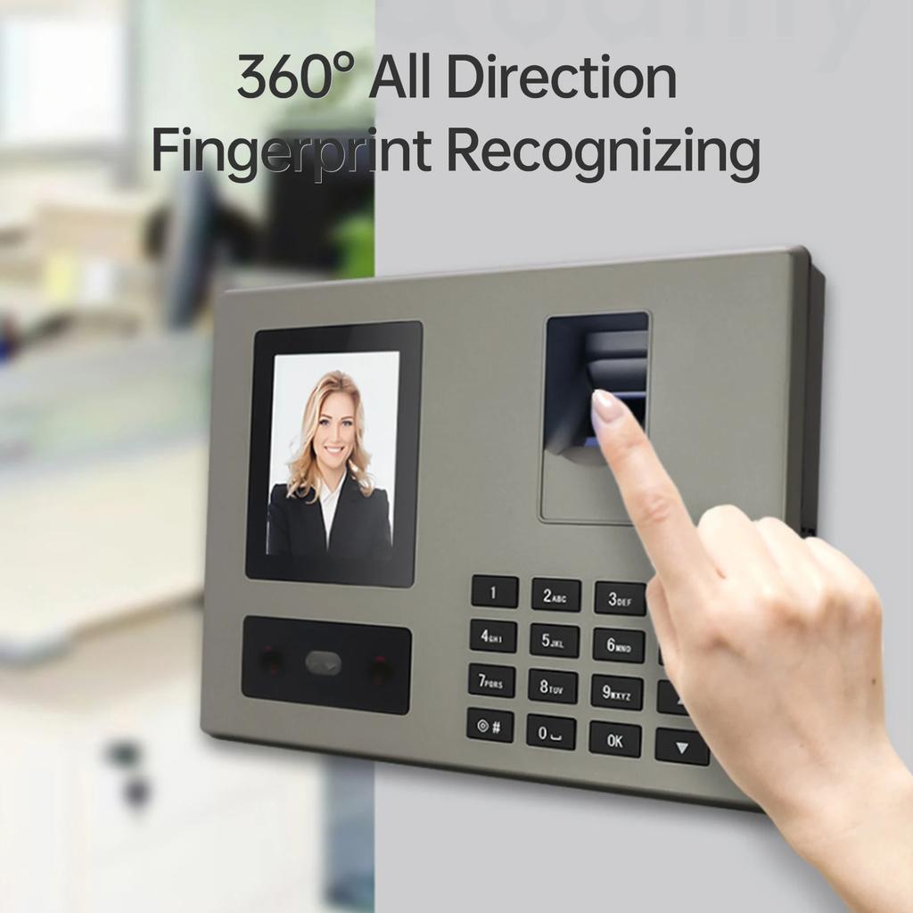 Employee Fingerprint Attendance Machine FA03 for Office Factory Work Check-in Device Support Facial Recognition Password Unlock