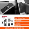For Toyota Yaris 2006-2011 Real Carbon Fiber Stickers Door Window Lift Control Panel Cover Car Accessories Interior Decorative