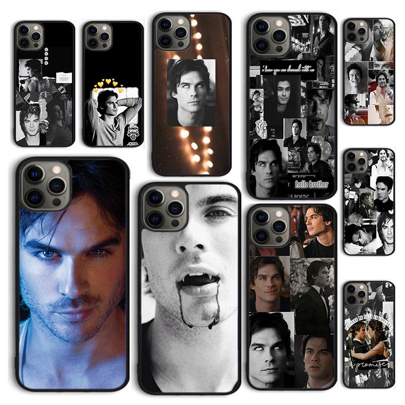 Herbst Damon Salvatore The Vampire Diaries Handyhülle Cover für iPhone 17 Air 16 16e 15 12 11 13 14 Pro Max Plus Hülle
