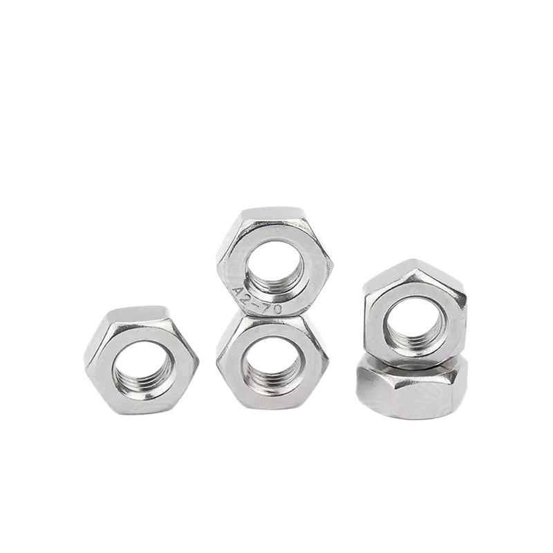 304 Stainless Steel Hex Lock Nut M5-M6 Fine Thread Cap Nut Collection DIN934