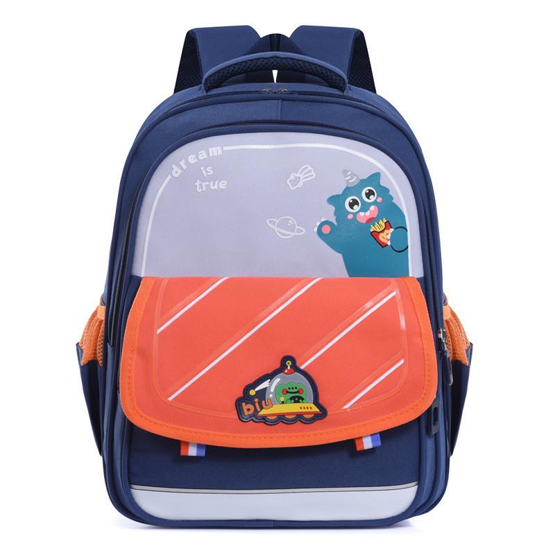 Adorable Cartoon Oxford Fabric Kids Backpack Unisex Lightweight Spine Protection