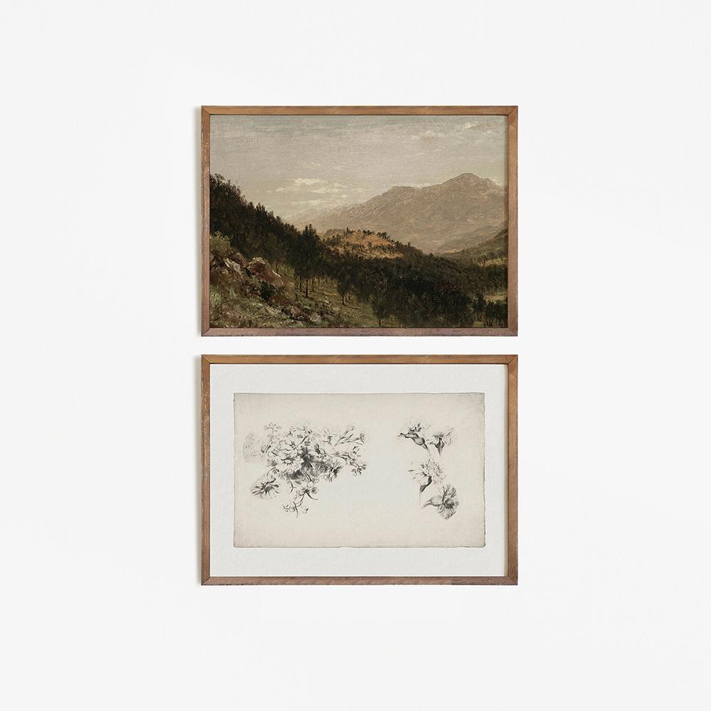 Vintage Country Oil CanvasPainting On  Poster Rose Floral Garden European Art Prints Retro Botanical Gallery Wall Pictures Decor