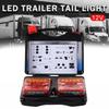 Rechargeable Wireless Reflective Lens Truck Taillights Brake Lights LED Trailer Rear Tail Turn Signal Lamp Caravan Camper Lorry