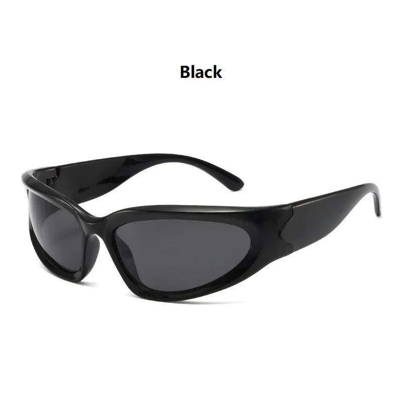 Men's Silver Y2K Sunglasses Outdoor Cycling Sports Sun Glasses Women Vintage Shades Trendy Punk Goggle Eyewear 2000S Aesthetic
