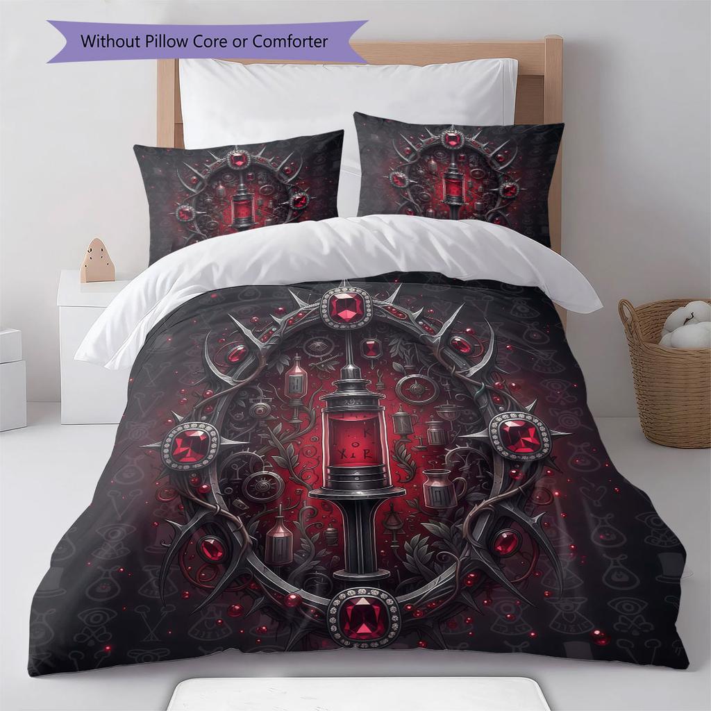 Cyberpunk spaceship Pattern Bedding Quilt Set Quilt Cover Pillowcase Home Decoration Birthday Gift (1 * duvet cover + 2 * pillowcase, without core)