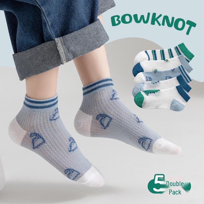 

Летние носки до середины икры из сетчатого хлопка с динозаврами для мальчиков и детей 3-5 years [fits shoe size 23-26]