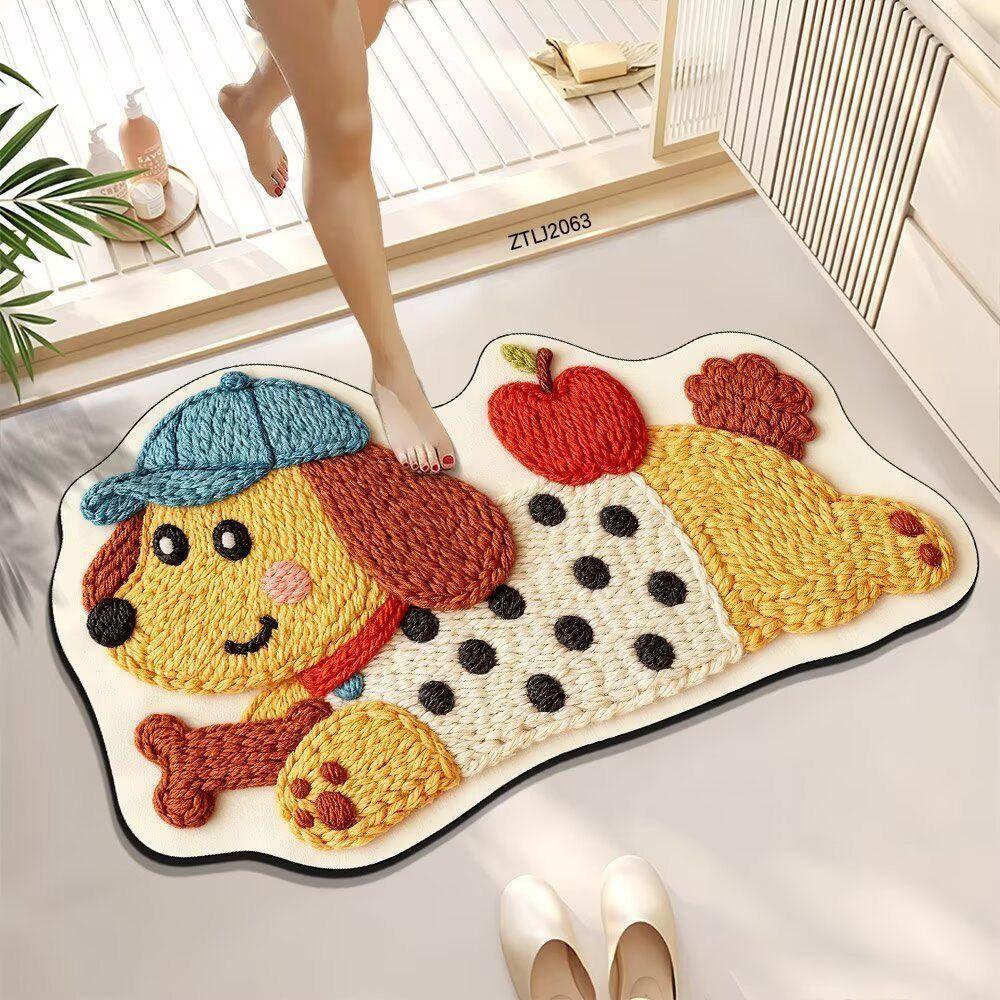 

Diatomaceous earth kitchen absorbent mat bathroom toilet quick-drying doorway non-slip mat carpet home bathroom 40x60cm
