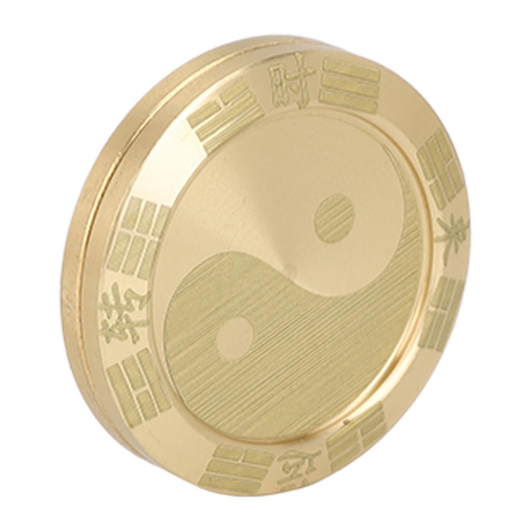 Slider Lucky Coin Metal Decompression Portable Tai Chi Cycle Slider Lucky Coin for Daily Life