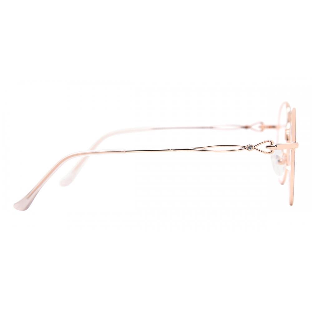 Full Rim Round Red Rose Gold Smartbuy Collection Grosmorne L120 Fashion Unisex Eyeglasses