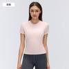 Summer Shirt Women's Quick-drying Breathable Yoga Clothes Short-sleeved Crew Neck Casual Running Sports Fitness Top Women