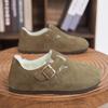 2025 Winter Cotton Warm Closed-Toe Birken Cork Slippers for Men & Women