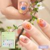 Floral Nail Stickers - 24pcs Self-Adhesive Strips, Quick 5-Min Manicure