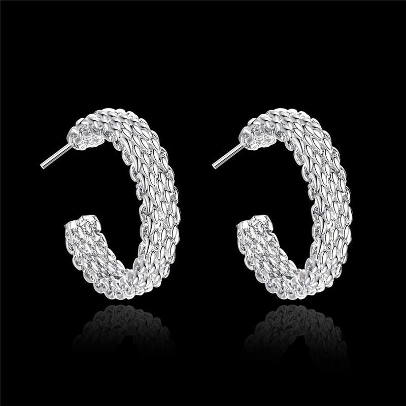 Mode Ohrring für Frauen Runder Creolen Ohrring Weihnachtsgeschenk Party Hochzeitsschmuck