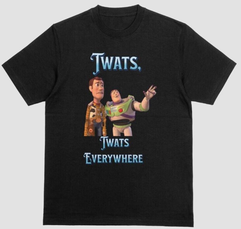 Buzz Lightyear Woody Meme Tshirt Twats, Twats Everywhere Funny Top Toy Story S разноцветный