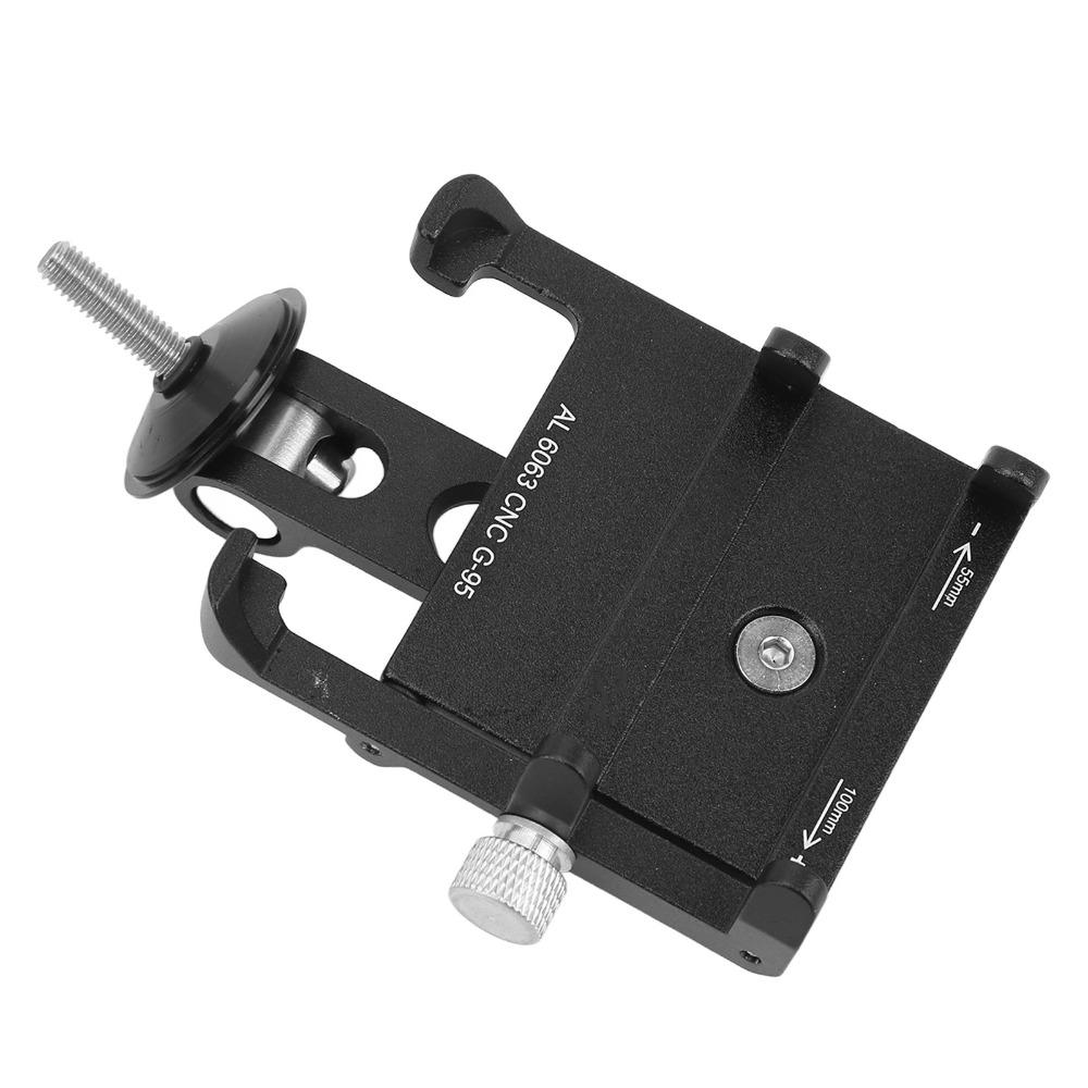 Black Handlebar Phone Holder Aluminum Alloy Stem Cap Center Phone Holder Long Distance Cycling