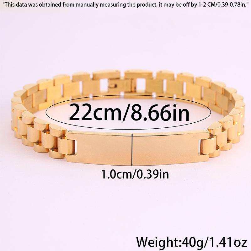 Stainless Steel Strap   Men's and Women's Gentleman's Temperament Retro Bent Brand Strap  Jewelry 