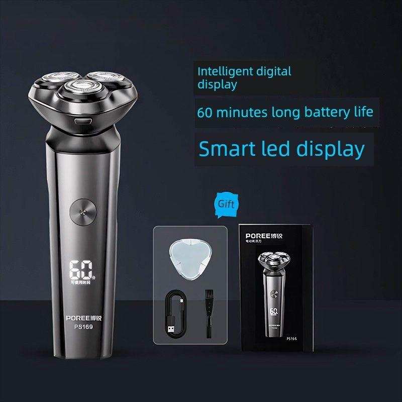 Feike Electric Shaver for Men, Fully Washable Portable Beard Trimmer, Gift for Boyfriend 3524 Ps169 Standard Configuration-Bo Rui