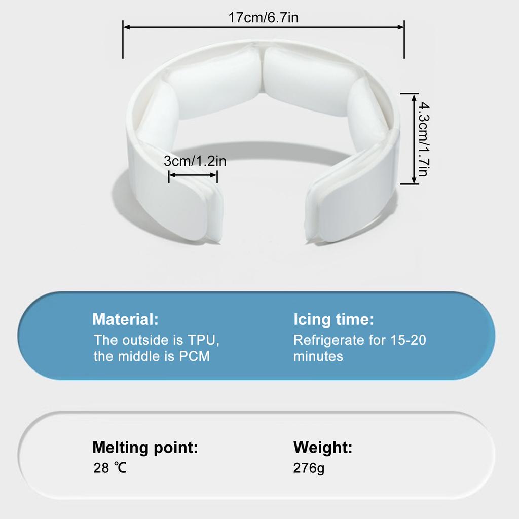 Outdoor Cooling Neck Wrap Ice Cold Neckband Long Lasting Refreshing Neck Collar for Summer Sports Hiking