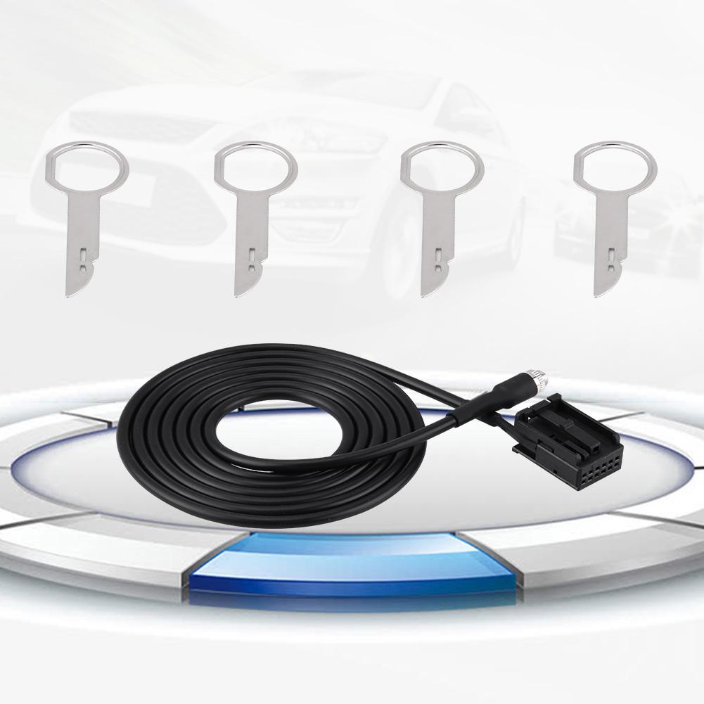 

6000 CD MP3 Audio Input Aux Cable Adapter for Ford Focus Mondeo with Removal Tool Keys