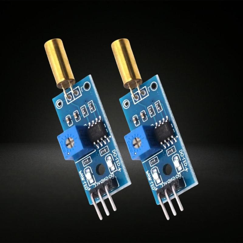 Packung mit 2 SW520D Neigungssensor-Modulen Goldkugel-Schalter Winkel-Sensoren-Modul Kompatibel für Robotersysteme Projekte