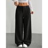 Corduroy-Textured Women's High-Waisted Wide-Leg Pants | Relaxed Fit, Side Pockets & All-Season Comfort, Machine Washable Beige Trousers