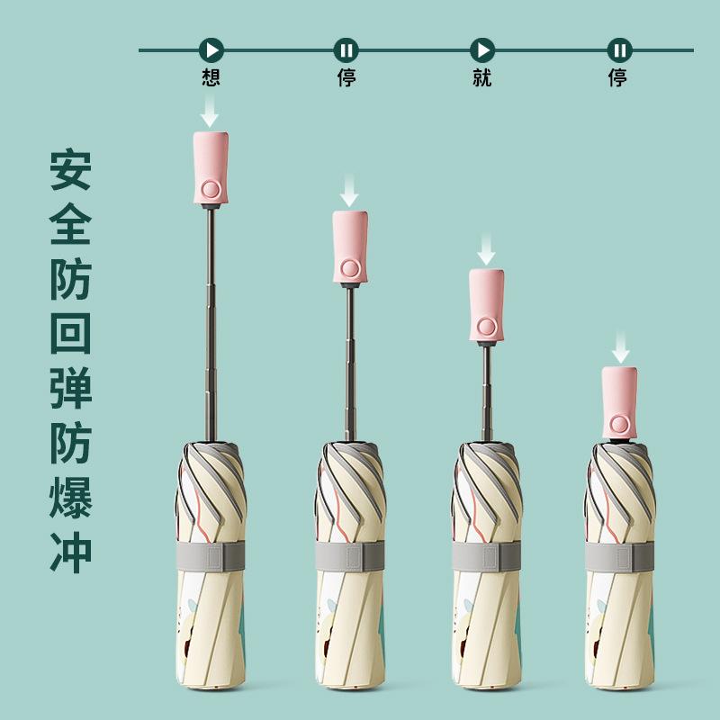 Weather and Rain Dual-purpose Safety Festival Can Not Rebound Rounded Corner Cartoon Students Cute Children Umbrella