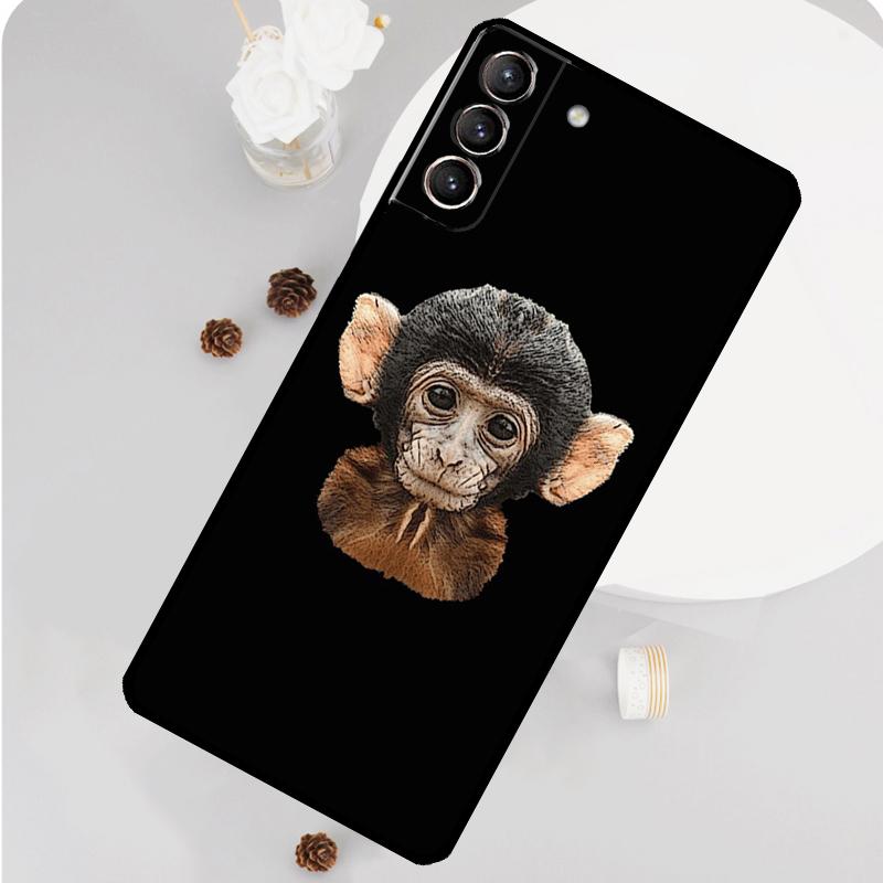 Monkey Gorilla Ape Baby Case For Samsung Galaxy S23 FE S20 S21 S22 Ultra S8 S9 S10 Plus Note 10 20 Ultra Soft Cover