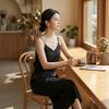 Damen-Set aus französischer Maulbeerseide: Camisole & Langer Rock - Frühjahrs-/Sommer-Mode