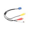 Car RCA Adapter VTR Cable 6 Pin Blue A V Port Replacement for Toyota