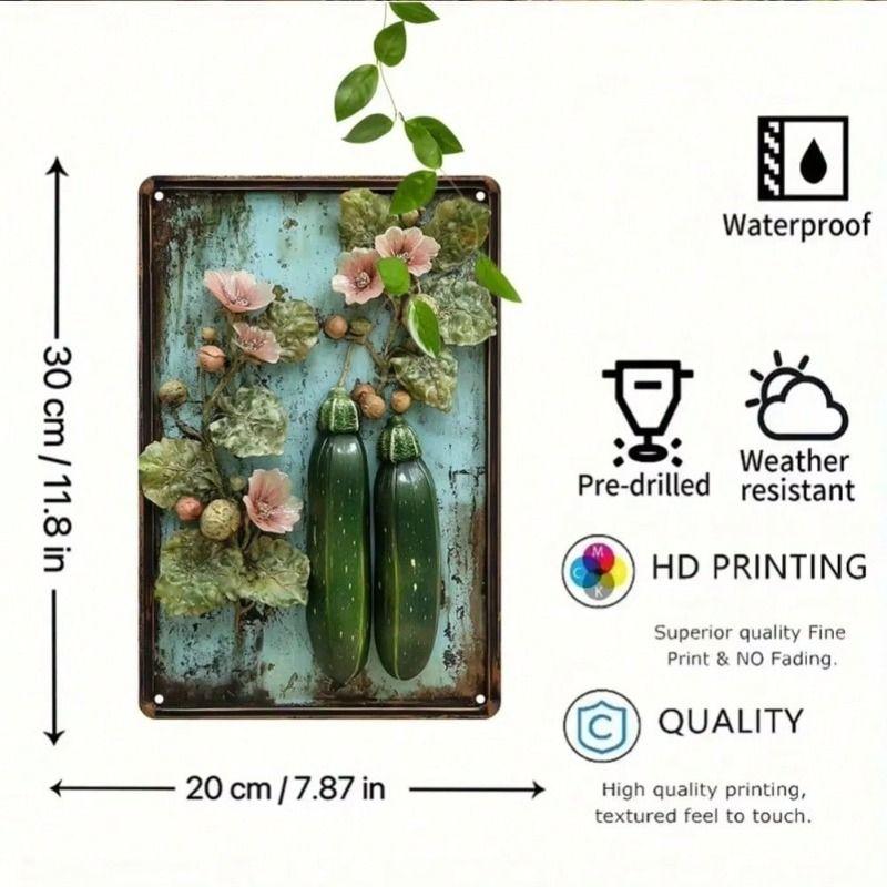 Retro Metal Wall Art Decorative Tin Sign for Living Room Home Decor 20x30cm